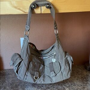 Travelon Taupe Multi-Pocket Shoulder Bag